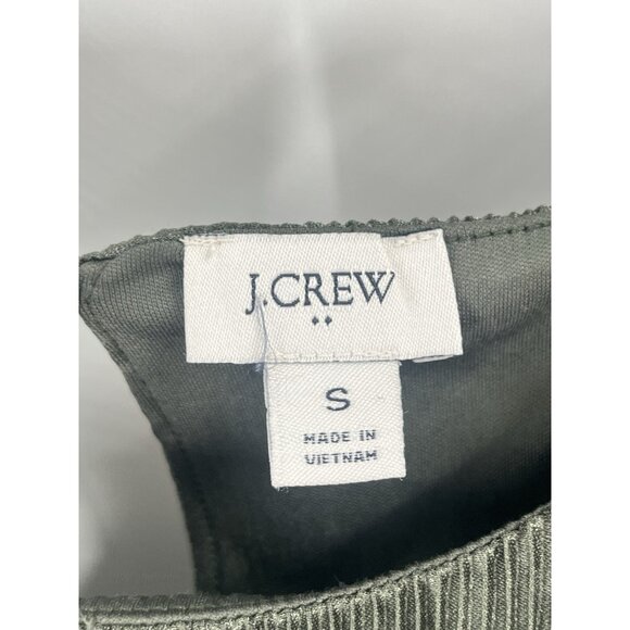 J Crew Green Pleated Tank Top Sz Small - Picture 2 of 4